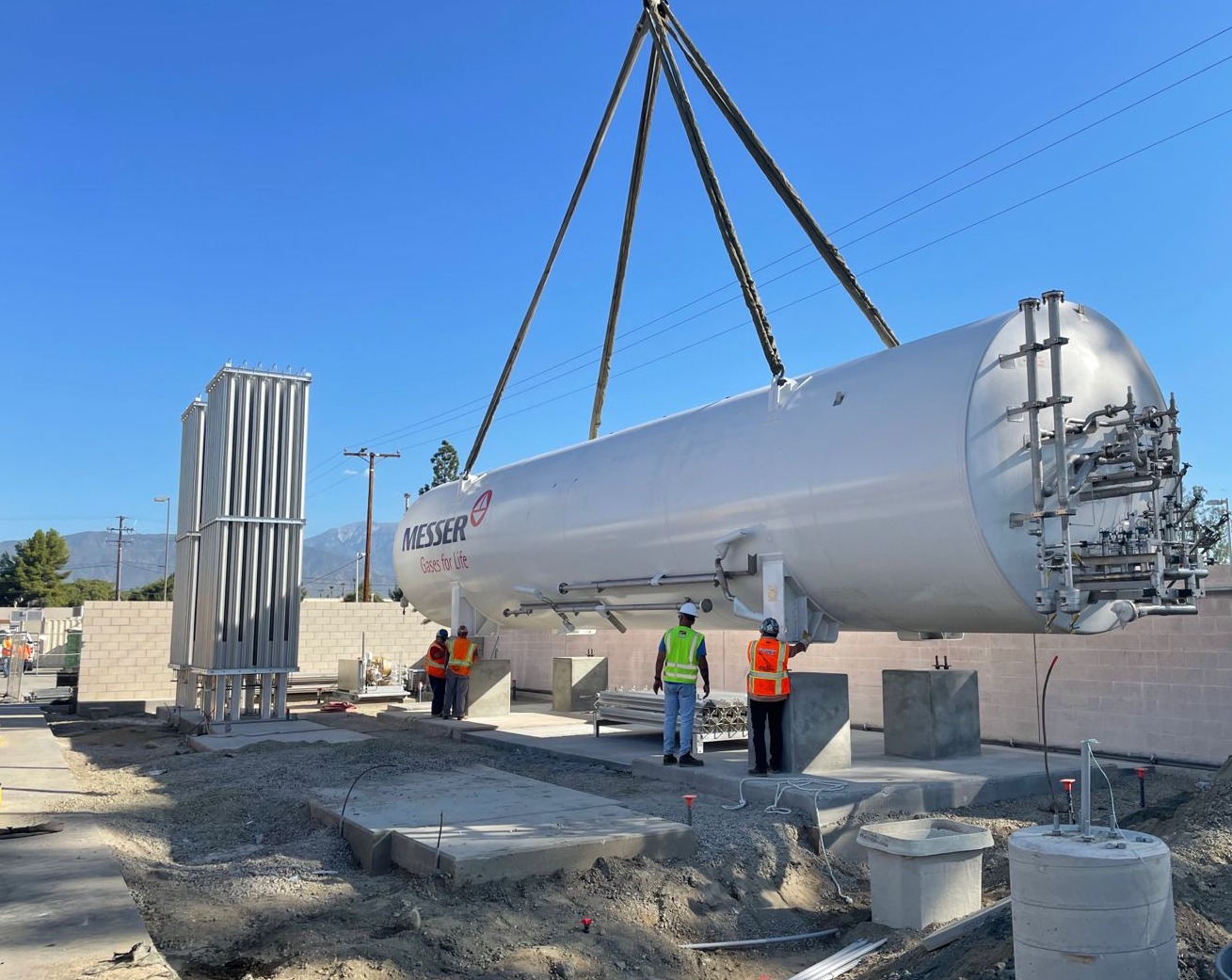 Hydrogen Messer 25K Tank Install