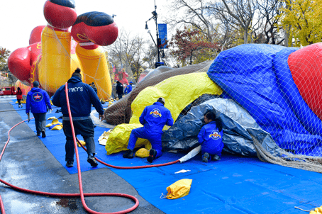 Balloons are inflated and prepared at Macys Balloon Inflation 2023 (Photo Credit_ Macys, Inc-2